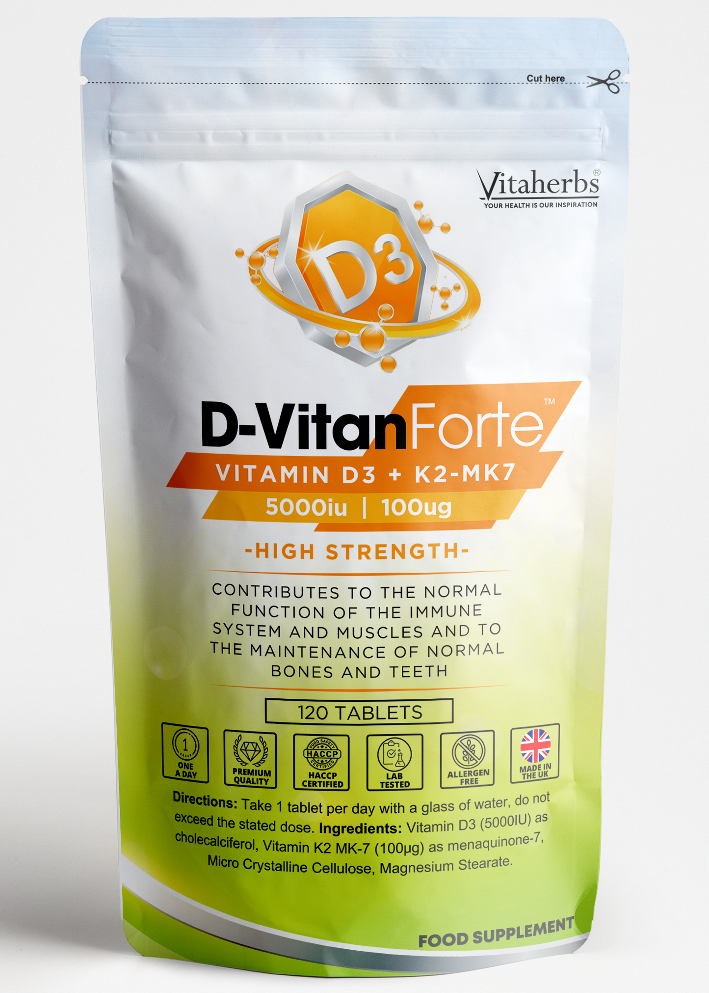 Witamina D3 + K2 (MK7) | D-Vitan Forte