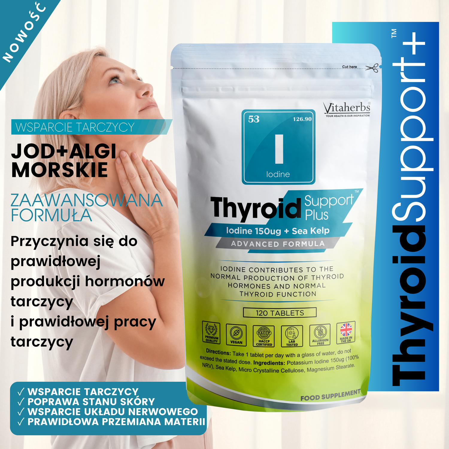 thyroid support plus jod z algami morskimi na suplement na tarczyce i hormony tarczycy uk